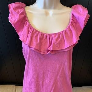 Ralph Lauren size small pink double ruffle tank
